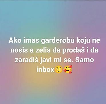 lične stvari: Usluga mesecna je 500 dinara tvoje je da mi saljes slike i cene moje — 1