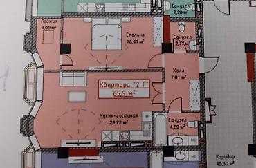 Квартиры: 2 комнаты, 66 м², Старый аэропорт Элитка, 9 этаж, Дизайнерский ремонт — 9