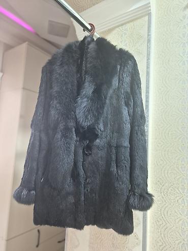 bot kar: Qara xəz qadın paltosu - Material: qalın, yumşaq qara xəz (təbii — 2