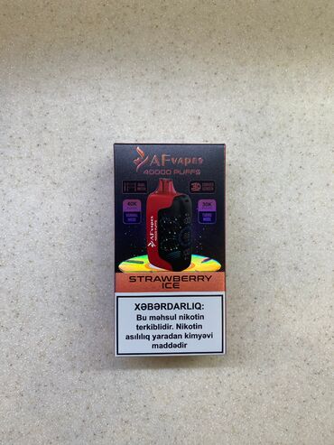 Qəlyan, vayp və aksesuarları: Af vapes 40k seriyası – 40.000 puff, type-c şarj, 2 rejim və dual mesh — 10