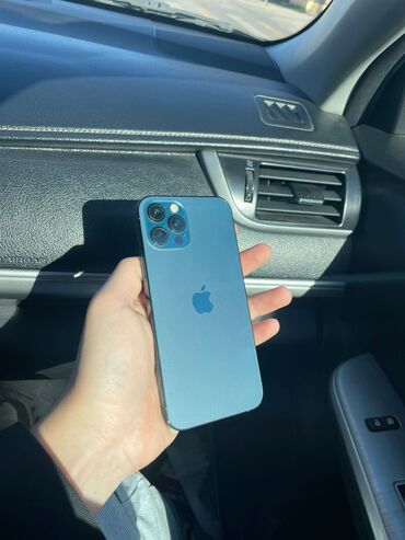 aifon 11 pro цена: IPhone 12 Pro, Колдонулган, 128 ГБ, Көк, Заряддоочу түзүлүш, Куту, 76 %