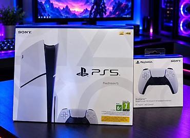 nintendo switch lite 100$: Sony PlayStation 5 oyun konsolu dəsti. Şəkillərdə disk oxuyuculu PS5 — 5