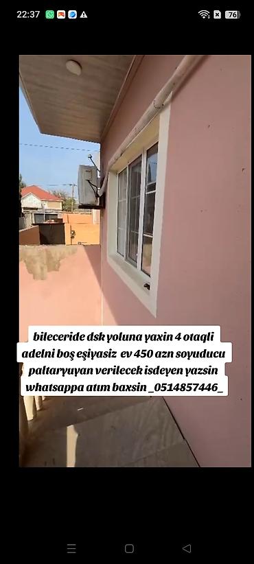 agdasda ucuz ev: 120 kv. m, 4 otaqlı, Kombi, Qaz, İşıq — 1
