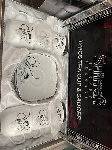 detoks tea: Çay dəsti, rəng - Ağ, Farfor, Schafer, 6 nəfərlik, Türkiyə — 1