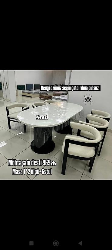 Masalar və oturacaqlar: Masa stol stul desti — 1