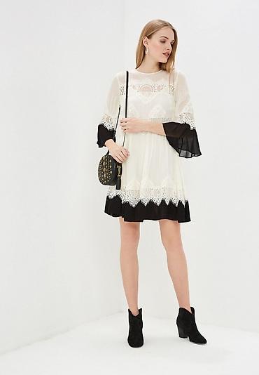 twinset: Twinset Milano krujev detalli qısa paltar S-M beden. cox Baha alinib — 2