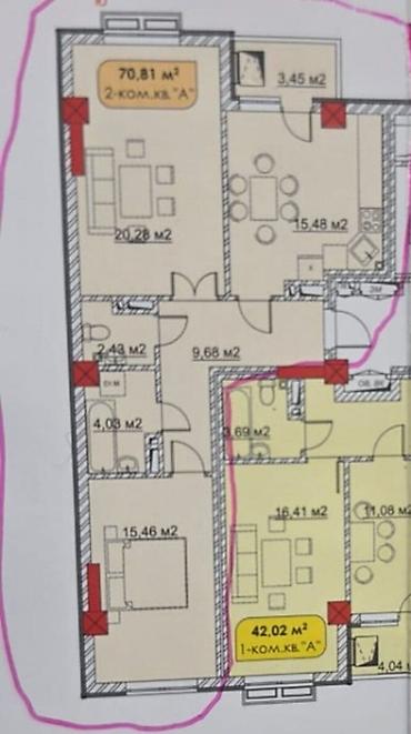 жилой комплекс политех: 3 комнаты, 70 м², Технопарк Элитка, 10 этаж, ПСО (под самоотделку) — 2