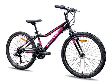 bugati kupaci: Dečiji/teen MTB bicikl GALAXY – 24/18 inča, crno‑ružičasti - Veličina — 1