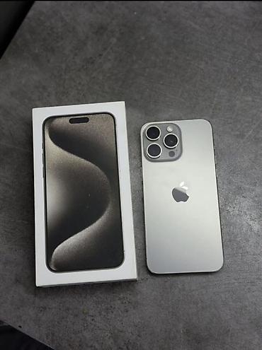 IPhone 15 Pro Max, Б/у, 256 ГБ, Natural Titanium, Коробка, 84 %