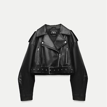 Верхняя одежда: Кожаная куртка, Zara, M — 2