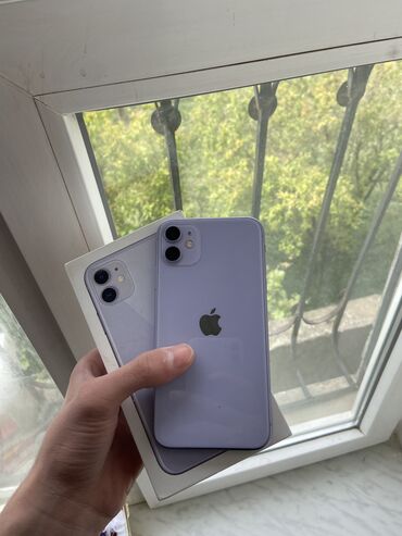 Apple iPhone: IPhone 11, 64 GB, Deep Purple, Zəmanət, Simsiz şarj, Face ID