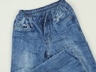 spodnie ogrodniczki jeans: Jeans, 4-5 years, 104/110, condition - Good