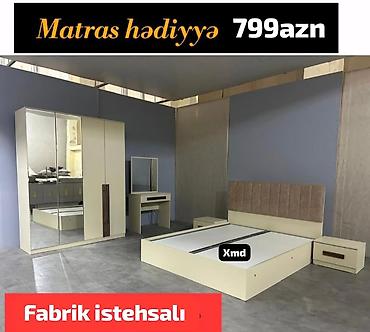 ber ber ustolu: İkinəfərlik çarpayı, Termo, Dolab, 2 tumba, Azərbaycan, Yeni — 1