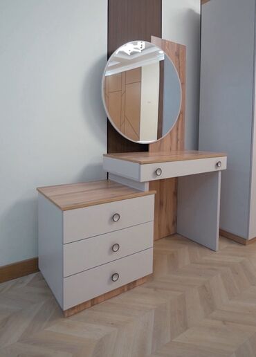 Спальные гарнитуры: Спальный гарнитур, Двуспальная кровать, ДСП, цвет - Бежевый — 11