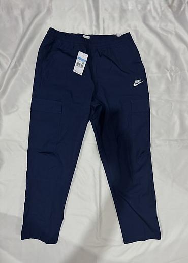 карго найк: Мужские брюки, M, S, Nike, Новый, цвет - Синий, Самовывоз — 1