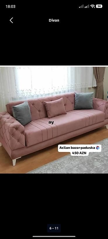 taxt baza: Divan-kravat, Yeni, Açılan, Bazalı, Vеlur parça, Şəhərdaxili pulsuz çatdırılma — 1
