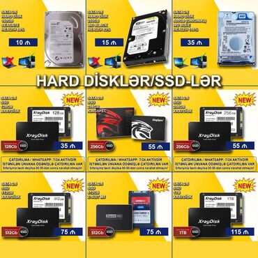 hard disk 1tb qiyməti: Xarici SSD disk 120 GB, 2.5", Yeni