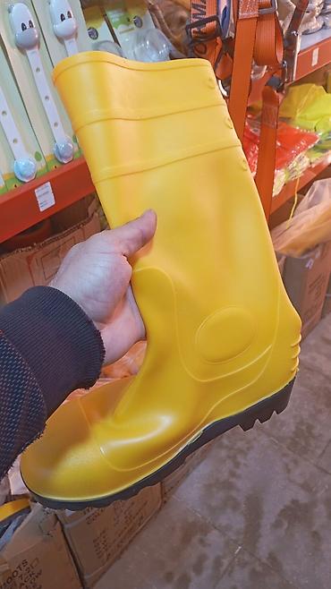 Ayaqqabılar: Sənaye/iş üçün PVC rezin çəkmə - Material: möhkəm PVC (suya və — 2