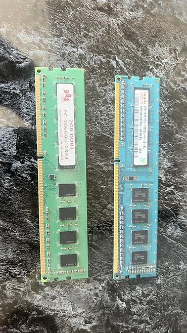 Оперативная память (RAM) для ПК: DDR3 RAM modulları dəsti - Tutum: 2 GB + 2 GB (cəmi 4 GB) - Növ — 1