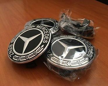aluminijumske felne 16 5x112: ČEPOVI ZA FELNE MERCEDES 75 MM - CRNI NOVI ZNAK - ORIGINALNI | — 4