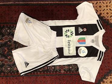 azerbaycan forması: Uşaq futbol forması dəsti – Adidas - Dəst: köynək və şort - Rəng — 1