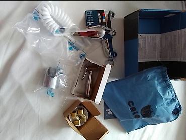 Другие строительные материалы: 2 смесителя: 1) Смеситель высокий для накладной раковины, новый — 10