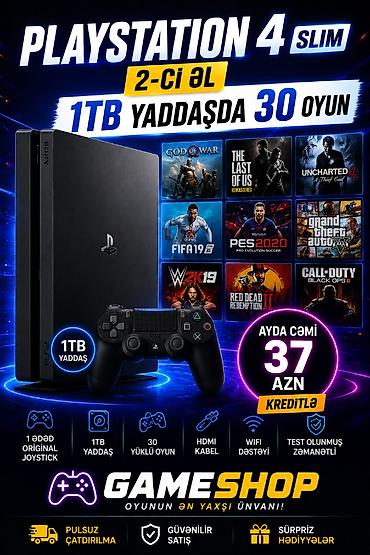 gameshop: PlayStation 4 Slim – 1TB yaddaşla Xüsusiyyətlər: - 1TB daxili yaddaş — 1