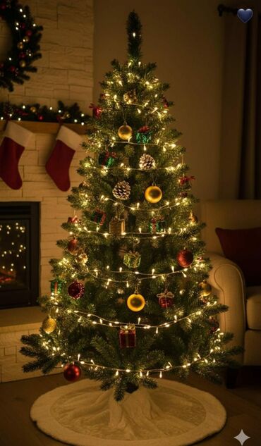 Yeni il ağacları: LED işıqlı Yeni il ağacı – payetli bəzəklərlə - Realistik iynəyarpaq — 3