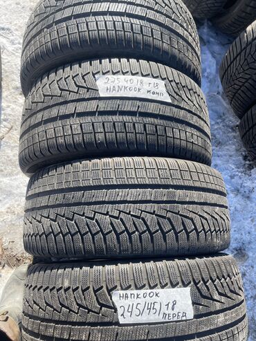 Шины: Шины 275 / 40 / R 18, Зима, Б/у, Комплект, Легковые, Корея, Hankook