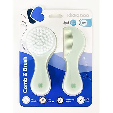 ugg sandale: KIKKA BOO četka i češalj za bebe – Cactus Mint (KKB4) Set za negu — 2