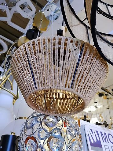 smart light: Подвесной светильник из натуральной бечёвки и дерева - Тип: подвесной — 2
