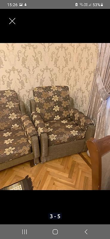 retro mebel: Б/у, Раскладной диван, 2 кресла, Диван, Без подъемного механизма, Раскладной — 4