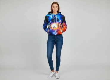 bluzki z myszką miki dla dorosłych: Women`s hoodie, size M