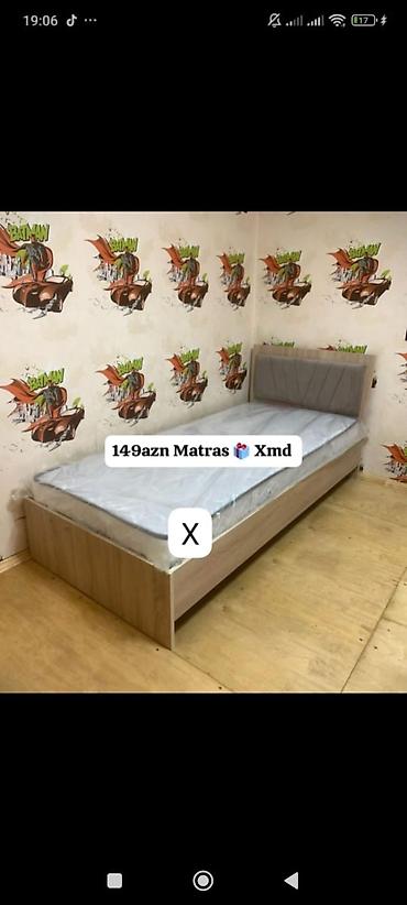 Çarpayılar: Tək nəfərlik çarpayı və matras dəsti. - Ölçü: standart tək nəfərlik — 1