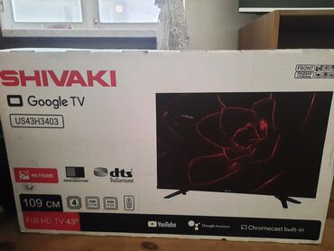 shivaki smart tv: Yeni Televizor Shivaki Led 43" FHD (1920x1080), Ödənişli çatdırılma
