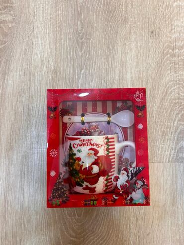 qab qaşıq: Fincanlar, rəng - Qırmızı, Keramika, 1 əd