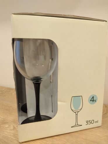 çaxır qabı: Qədəhlər, Şüşə, 4 ədədli dəst, 300 ml, Polşa