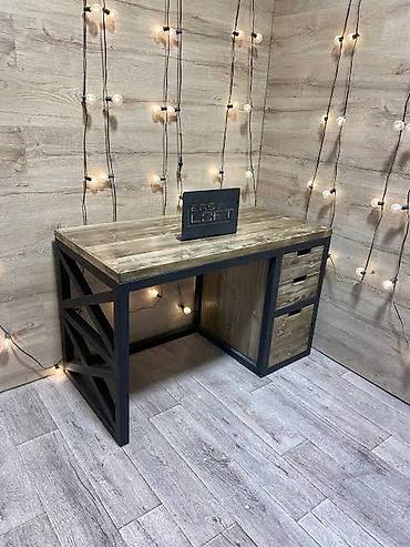 Офисные столы: Лофт‑мебель из металла и ЛДСП - Письменные/рабочие столы: 1) Стол с — 6