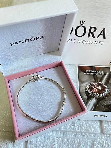 Narukvice: Pandora narukvica – klasična “snake chain” narukvica sa okruglom — 7