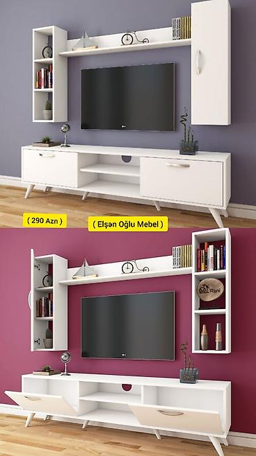divar skaflari: Yeni, 3 qapılı, Siyirməli, Ağ, Açılan, Düz dolab — 2