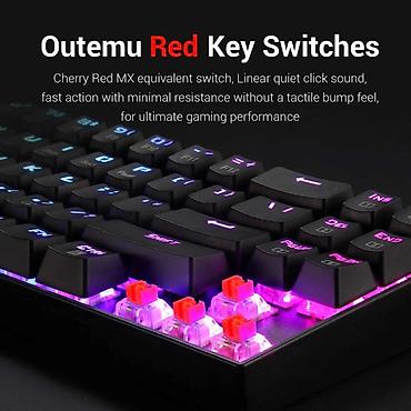 klavyatura komputer: Redragon Deimos K599 RGB Red Switch simsiz mexaniki gaming klaviatura — 2