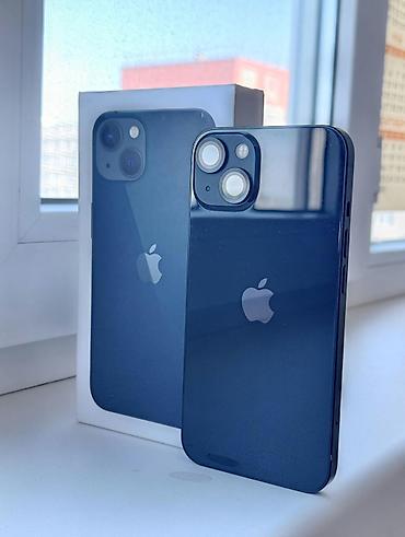 IPhone 13, Б/у, 128 ГБ, Midnight, Чехол, Коробка, 89 %