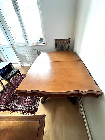 Masalar: Klassik üslublu massiv ağac yemək masası - Material: təbii ağac — 2