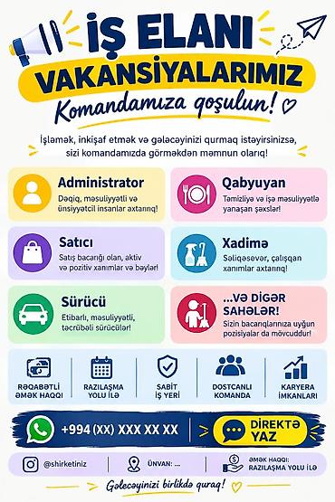 yango surucu: Komandamıza yeni əməkdaşlar dəvət olunur! Şirkətimiz müxtəlif sahələr — 1