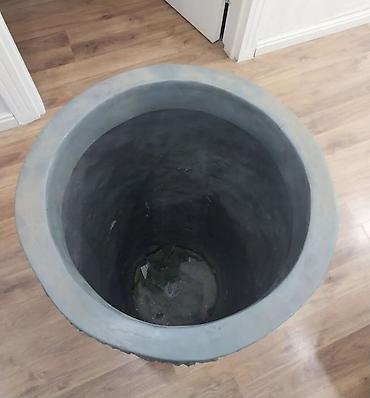 drasena: Dekorativ böyük çiçək qabı / qazon qabı - Material: beton-kompozit — 1
