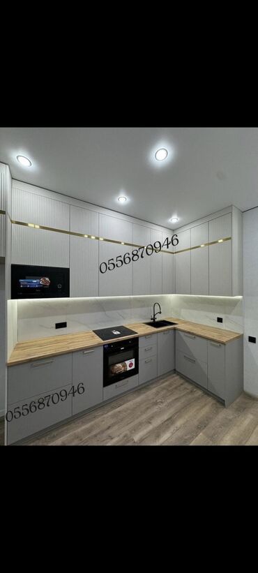 Sifarişlə mətbəx mebeli: Sifarişlə mətbəx dəsti, Sadə laminat, Kredit yoxdur, Pulsuz çatdırılma — 6