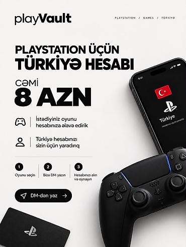 playstation is: 🇹🇷 Türkiyə hesabı — cəmi 8 AZN PlayStation üçün Türkiyə hesabınızı 8 — 1