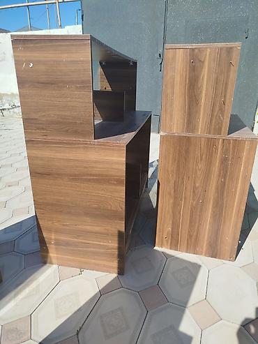 parfum vitrine: Mağaza vitrinləri və kassalı stend dəsti - Material: ağac teksturalı — 1