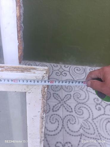 qapi pencere setkalari: PVC pəncərə çərçivəsi, 3 bölməli - Material: ağ PVC profil - Şüşə — 3