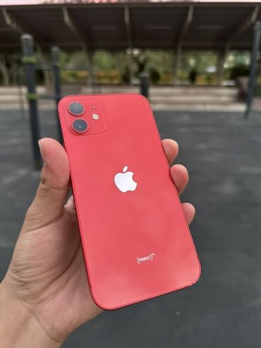 где можно продать бу телефон: IPhone 12, Колдонулган, 64 ГБ, Кызыл, Каптама, 78 %